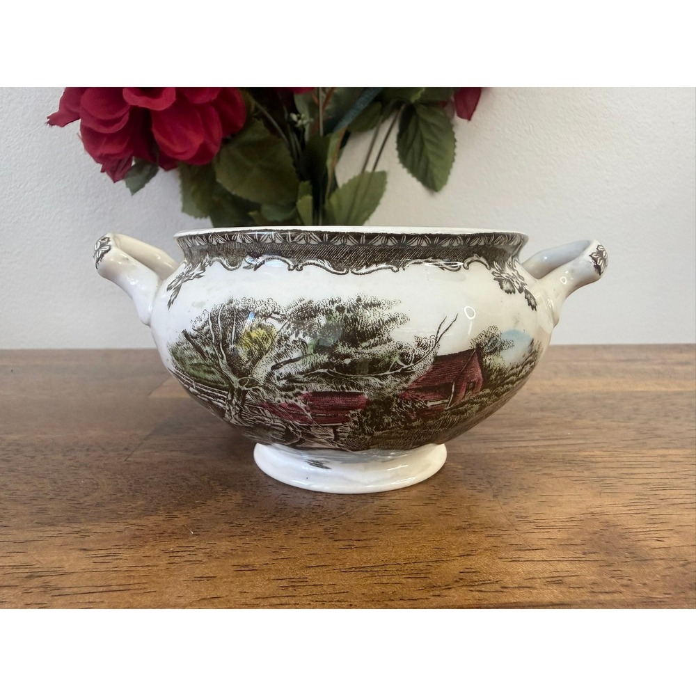 Johnson Brothers Friendly Village Sugar Bowl England Brown Transferware  China